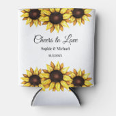 Zonnebloem Trouw Cheers Bloemen    Blikjeskoeler (Voorkant)