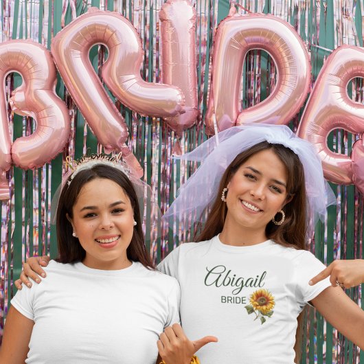 Zonnebloem Trouwbos Groene Bruid T-shirt