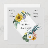 Zonnebloem Trouwdatum Opslaan Trouwkaart Save The Date (Voorkant / Achterkant)