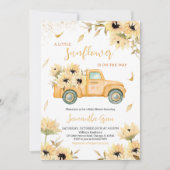Zonnebloem Truck Baby shower Kaart (Voorkant)