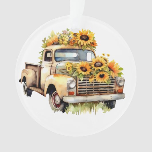 Zonnebloem Truck Ornament (voorkant)