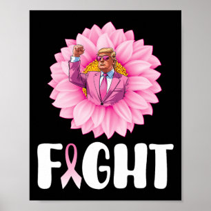 Zonnebloem Trump Strijd Borstkanker Bewustzijn Okt Poster