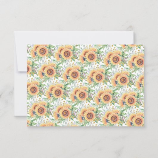 Zonnebloem Tuin Datum Nacht Ideeën Kaart (Achterkant)