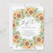Zonnebloem Tuin Floral Baby Tea Invitation Kaart (Voorkant)