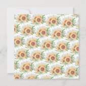 Zonnebloem Tuin Floral Birthday Uitnodiging (Achterkant)