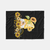 Zonnebloem Tuin Gnome Vrouwen Zomer Fleece Deken (Voorkant (Horizontaal))
