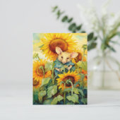 Zonnebloem Tuin Muis 2 van 17 Briefkaart (Staand voorkant)