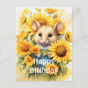 Zonnebloem Tuin Muis 7 van 17 Briefkaart