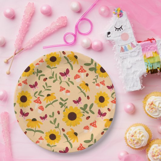 Zonnebloem Tuin papier bord (Feest)