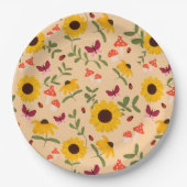 Zonnebloem Tuin papier bord (Voorkant)