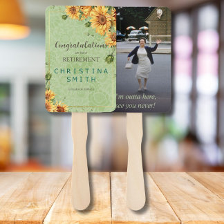 Zonnebloem Tuin Waterverf Pensioen Handwaaier