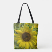 Zonnebloem Tuinbedrukte Canvas tas (Achterkant)