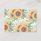 Zonnebloem Tuinbloem Baby shower Gift Display Informatiekaartje (Achterkant)