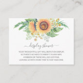 Zonnebloem Tuinbloem Baby shower Gift Display Informatiekaartje (Voorkant)
