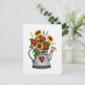 Zonnebloem Tuinuitnodiging / Blanco Kaart (Staand voorkant)