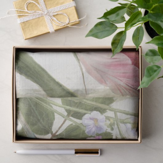 Zonnebloem Tulp Flowers Bird Ephemera Ontkoppeling Tissuepapier (Geschenk)