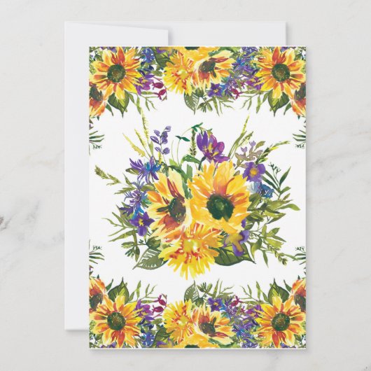 Zonnebloem Tweede uitnodiging (Achterkant)