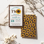 Zonnebloem tweede verjaardag kaart