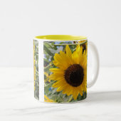 Zonnebloem Tweekleurige Koffiemok (Voorkant rechts)