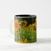 Zonnebloem Tweekleurige Koffiemok (Voorkant links)