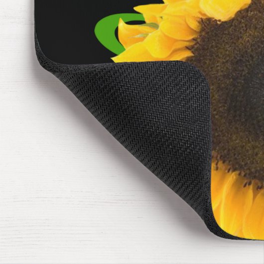 Zonnebloem U kiest Achtergrondkleur MousePad Muismat (Hoek)