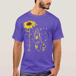 Zonnebloem U Loop nooit alleen Autisme T-shirt