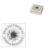Zonnebloem uit de bibliotheek van aangepaste naam  rubberstempel (Gestempeld)