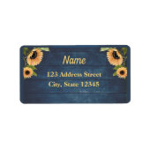 Zonnebloem Uitgebreid adreslabel Etiket (Voorkant)