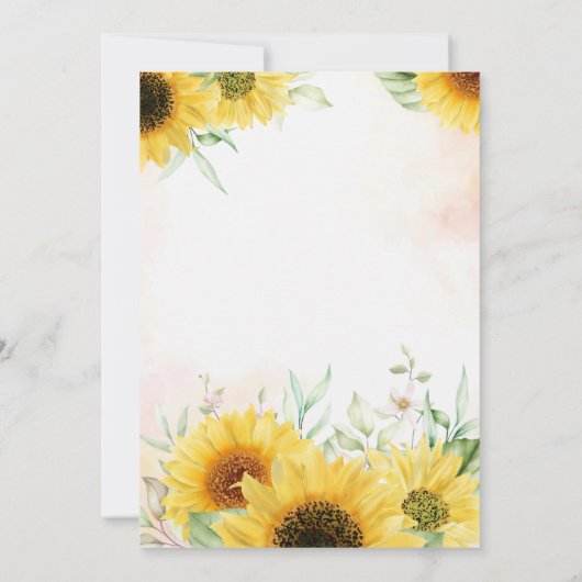Zonnebloem - uitnodiging (Achterkant)