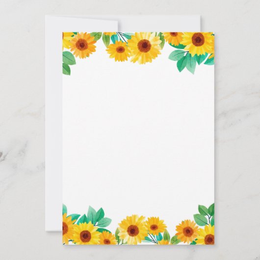 Zonnebloem - uitnodiging (Achterkant)
