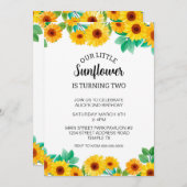 Zonnebloem - uitnodiging (Voorkant / Achterkant)