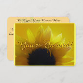 Zonnebloem Uitnodiging Aanpassing van de Bloem RSV (Voorkant / Achterkant)