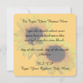 Zonnebloem Uitnodiging Aanpassing van de Bloem RSV (Achterkant)