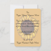 Zonnebloem Uitnodiging Aanpassing van de Bloem RSV (Achterkant)