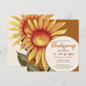 Zonnebloem, uitnodiging tot Thanksgiving (Voorkant / Achterkant)