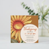 Zonnebloem, uitnodiging tot Thanksgiving (Staand voorkant)