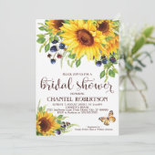 Zonnebloem V3 Vrijgezellenfeest Kaart (Staand voorkant)