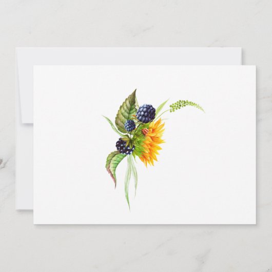 Zonnebloem V3 Vrijgezellenfeest Kaart (Achterkant)