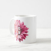 Zonnebloem Valentijnsdag Koffie Mok-Romantische Gi Koffiemok (Voorkant links)