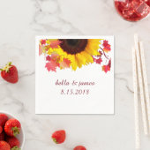 Zonnebloem Vall Weddenschap Papier Napkins Servet (Insitu)