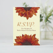 Zonnebloem Vall Weddenschap RSVP Kaartje (Staand voorkant)
