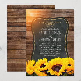 Zonnebloem Vall Wedding Rustic Chalkboard Kaart