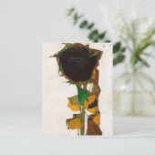 Zonnebloem van Egon Schiele Briefkaart (Staand voorkant)