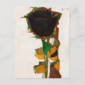 Zonnebloem van Egon Schiele Briefkaart (Voorkant)