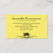 Zonnebloem van gele klasse, bijenhoningbijen visitekaartje (Achterkant)