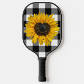 Zonnebloem van het hart met Ladybug Pickleball Paddle (Voorkant)