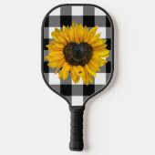 Zonnebloem van het hart met Ladybug Pickleball Paddle (Achterkant)