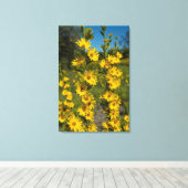 Zonnebloem van Maximiliaan (Helianthus Maximiliani Canvas Afdruk (Insitu (Houten vloer))