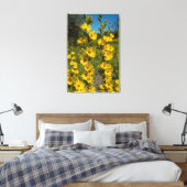 Zonnebloem van Maximiliaan (Helianthus Maximiliani Canvas Afdruk (Insitu (Slaapkamer))