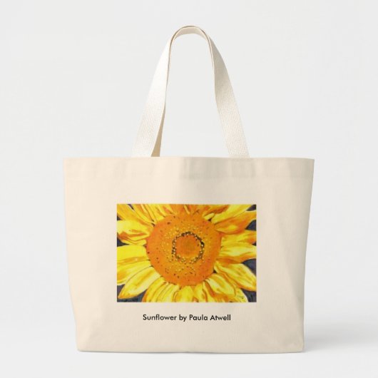 Zonnebloem van Paula Atwell Grote Tote Bag (Voorkant)